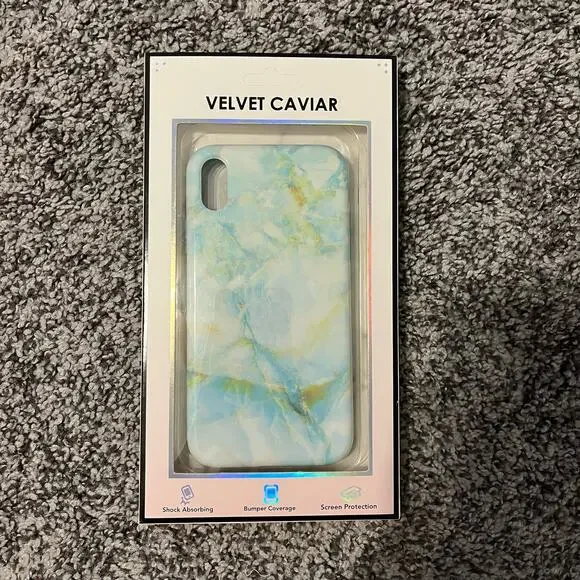 Velvet Caviar iPhone XR Jade Marble Case - Picture 1 of 3